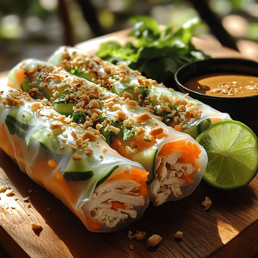 Fresh & Zesty Vietnamese Summer Rolls with Chicken