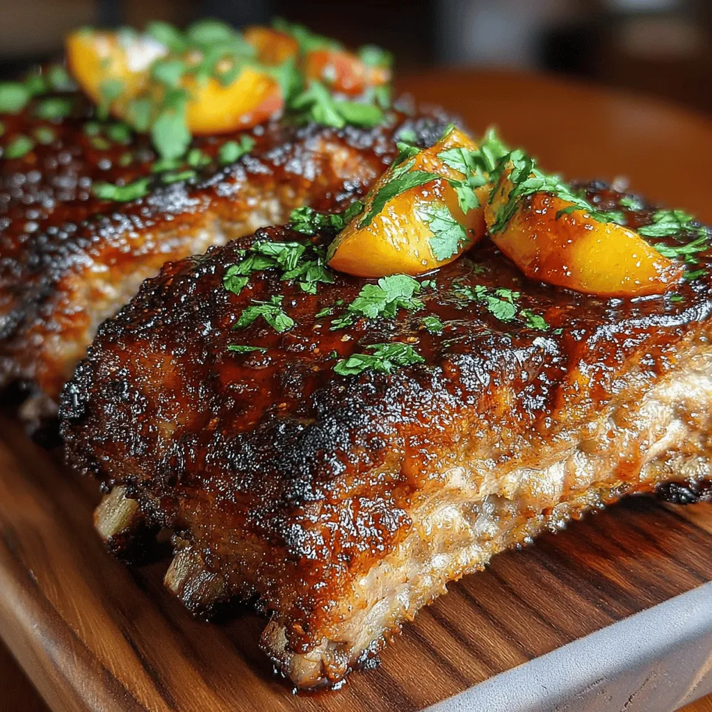 As the summer sun shines down and the scent of grilled food wafts through the air, BBQ ribs become the star of many gatherings and backyard barbecues. Their tender, fall-off-the-bone meat and smoky, caramelized exterior evoke memories of family cookouts, friends gathered around, and laughter shared over delicious food. While traditional BBQ ribs are a classic favorite, there’s always room for creativity in the kitchen. Enter the Sweet Heat Peach BBQ Ribs — a delightful fusion of sweet and spicy flavors that will elevate your summer grilling game to a whole new level.