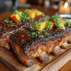 As the summer sun shines down and the scent of grilled food wafts through the air, BBQ ribs become the star of many gatherings and backyard barbecues. Their tender, fall-off-the-bone meat and smoky, caramelized exterior evoke memories of family cookouts, friends gathered around, and laughter shared over delicious food. While traditional BBQ ribs are a classic favorite, there’s always room for creativity in the kitchen. Enter the Sweet Heat Peach BBQ Ribs — a delightful fusion of sweet and spicy flavors that will elevate your summer grilling game to a whole new level.