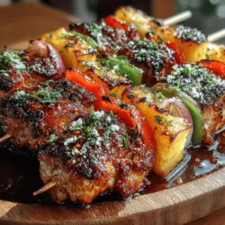 As the summer sun shines brightly and the scent of charcoal wafts through the air, BBQ dishes take center stage at outdoor gatherings and family get-togethers. The allure of grilling is not just about the food; it’s about the experience of sharing delicious meals with loved ones in the great outdoors. Among the myriad of BBQ options, Sizzling BBQ Pineapple Chicken Skewers stand out for their vibrant blend of flavors and their ability to please a crowd. This dish combines succulent chicken, sweet pineapple, and colorful bell peppers, creating a mouthwatering treat that is both visually appealing and packed with taste.