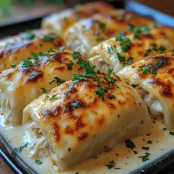 Creamy Chicken Alfredo Lasagna Rolls: Recipe Completion and Serving Suggestions