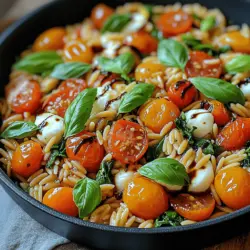 Herby Lemon Caprese Orzo Skillet Recipe