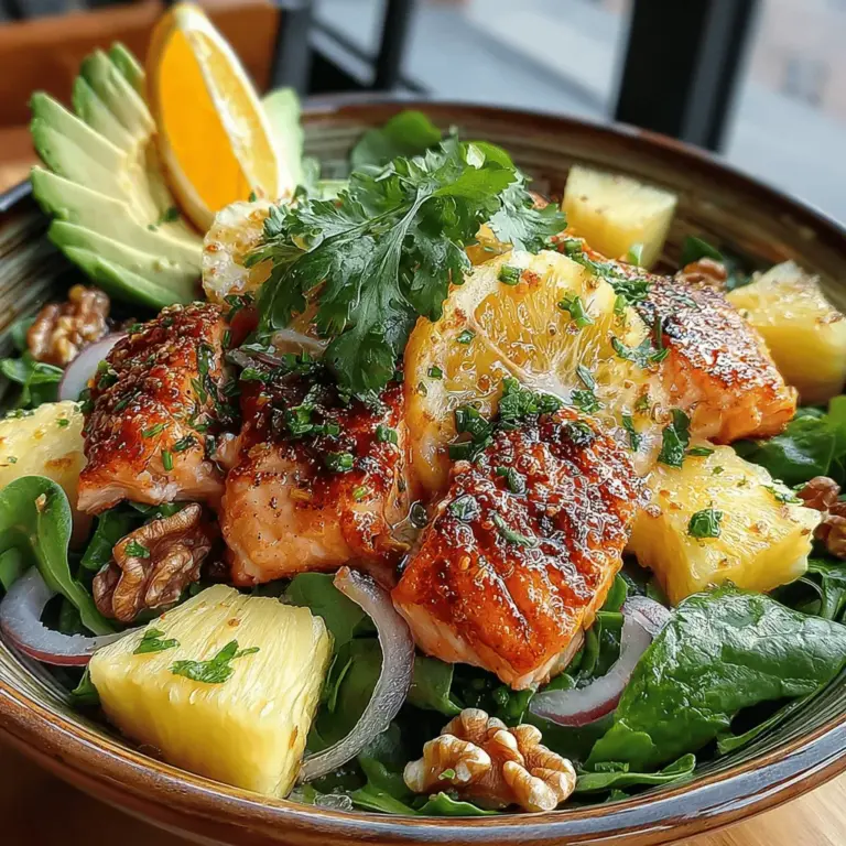 In recent years, salad bowls have surged in popularity, becoming a staple in the quest for healthier eating. These vibrant dishes are not only visually appealing but also packed with nutrients, making them an ideal choice for those seeking to maintain a balanced diet while enjoying flavorful meals. Among the myriad of salad options, the Tropical Pineapple & Salmon Salad Bowl stands out as a delicious and nutrient-dense choice. This recipe brings together the freshness of tropical ingredients, offering a delightful explosion of flavors that is both satisfying and good for your body.