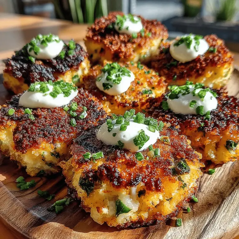 Zesty Cheddar Jalapeño Mashed Potato Cakes are a delightful twist on traditional mashed potatoes. This innovative recipe combines the creamy comfort of mashed potatoes with the sharpness of cheddar cheese and the spicy kick of fresh jalapeños, resulting in a dish that is as satisfying as it is flavorful. These potato cakes can be served as a snack, an enticing side dish, or even a main course for those looking to indulge in something unique. As comfort food continues to evolve, the appeal of Zesty Cheddar Jalapeño Mashed Potato Cakes lies in their ability to offer a familiar base while introducing bold flavors that excite the palate.