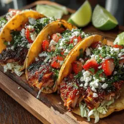 When it comes to tantalizing taste sensations, few dishes can compete with the vibrant appeal of tacos. The Sweet & Spicy Chicken Tacos with Strawberry Slaw take this classic favorite to new heights by combining the warm, savory notes of marinated chicken with the surprising sweetness of strawberries. This recipe embodies a delightful fusion of flavors, making it a perfect option for a weeknight dinner, a weekend gathering, or a casual taco night with friends.