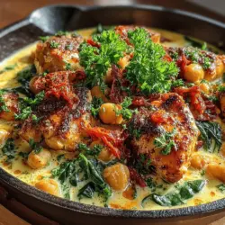 In an era where meal prep can often feel overwhelming, the Creamy Chickpea and Chicken Skillet emerges as a comforting and nutritious solution. This delightful dish artfully combines the protein-packed goodness of chicken with the fiber-rich benefits of chickpeas, creating a satisfying meal that is both hearty and wholesome. It's perfect for families seeking a balanced dinner option or anyone looking to indulge in a homemade dish that doesn't compromise on flavor or nutrition.
