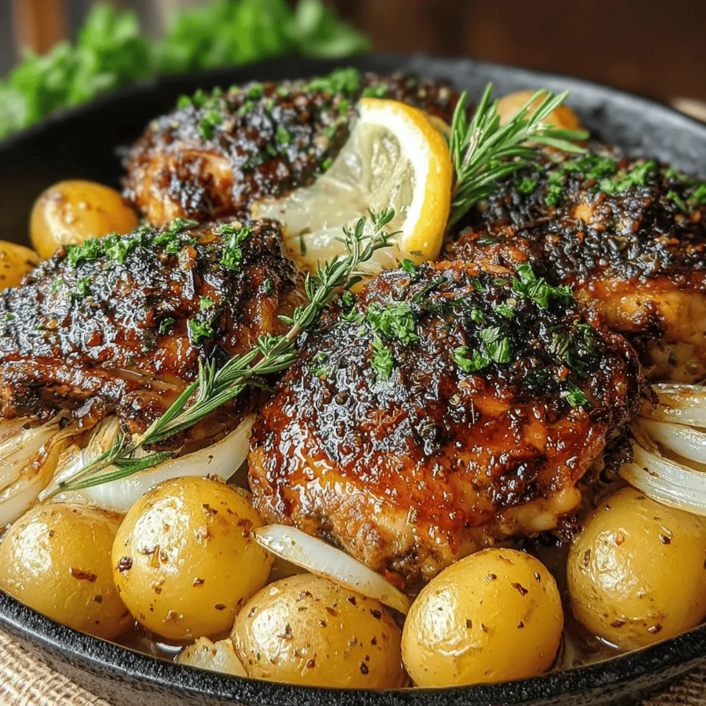 There’s something incredibly comforting about the aroma of a roast chicken wafting through the house. It’s a scent that evokes cherished memories of family gatherings, Sunday dinners, and the laughter shared around the table. I remember the first time I helped my grandmother prepare her famous roasted chicken. We’d spend the afternoon chatting while she taught me the importance of seasoning and letting the flavors meld together. As I grew older, I began to create my own versions, and this Golden Herb Roasted Chicken Quarters recipe has become one of my favorites. It's not just a dish; it's a tradition that warms the heart and fills the belly.