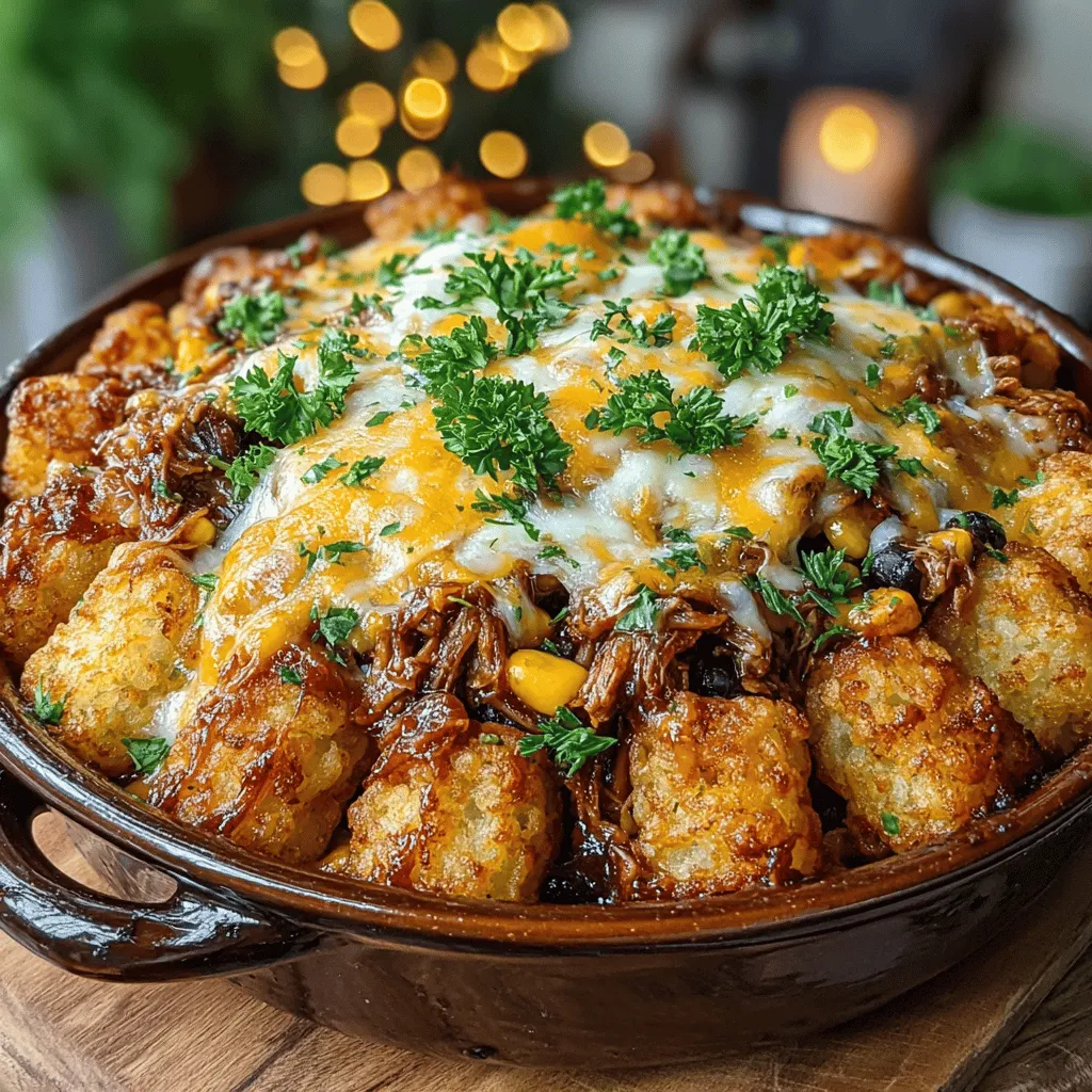Comfort food has a special place in our hearts, evoking feelings of nostalgia and warmth that often remind us of home-cooked meals shared with family and friends. There's something inherently satisfying about digging into a dish that not only fills the stomach but also nourishes the soul. Among the myriad of comforting dishes available, BBQ Chicken Tater Tot Casserole stands out as a delightful blend of flavors and textures, making it the perfect choice for family dinners, potlucks, or casual gatherings.