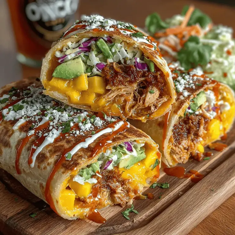 If you’re on the hunt for a meal that bursts with flavor while also being healthy and satisfying, look no further than Spicy Mango Wraps. These vibrant wraps combine the sweetness of ripe mango, the creaminess of avocado, and a kick of heat from chili, creating a culinary experience that is both refreshing and indulgent. Perfect for lunch, dinner, or even a quick snack, these wraps are not only delicious but also versatile, allowing for numerous variations to suit individual tastes.