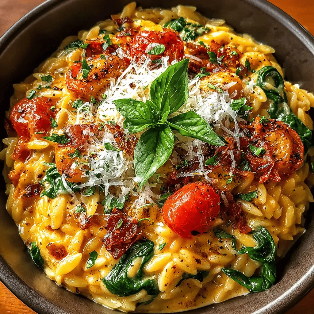 When it comes to comforting meals that are both satisfying and easy to prepare, Creamy Tomato Orzo Delight stands out as a delicious option. This dish combines the delightful texture of orzo pasta with a rich, creamy tomato sauce that warms the heart and pleases the palate. As you take your first bite, you'll experience a harmonious blend of flavors that make this recipe a go-to for busy weeknights or leisurely weekend dinners. Whether you're cooking for family or friends, this dish is bound to impress with its velvety consistency and robust taste.