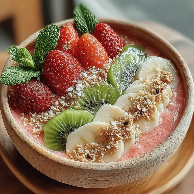 The secret to achieving a perfectly creamy and delicious Watermelon Bliss Smoothie Bowl lies in the preparation of your ingredients. To enhance the texture of your smoothie bowl, it's crucial to freeze both the watermelon and banana before blending. Freezing these fruits not only contributes to a thick and indulgent consistency but also helps maintain the refreshing chill that makes this smoothie bowl so delightful.