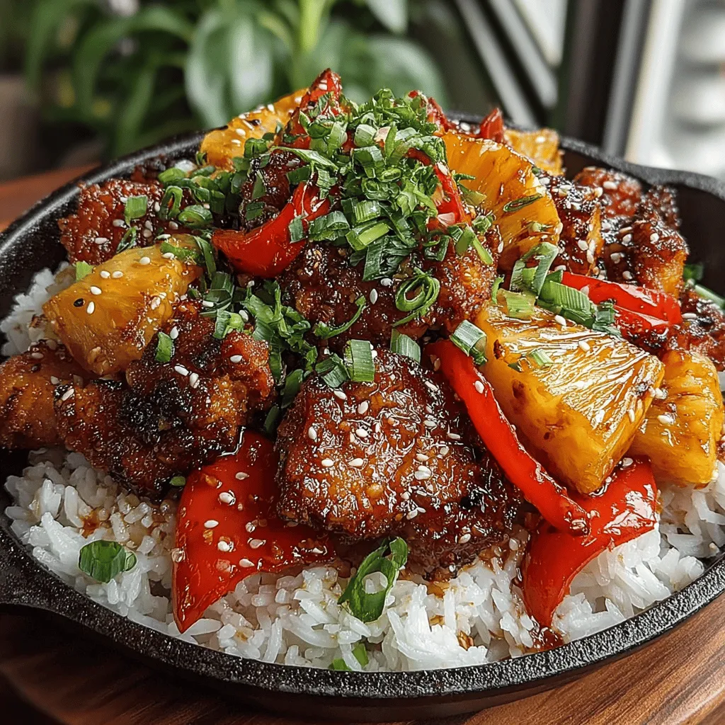 When it comes to weeknight dinners that pack a punch of flavor and are quick to prepare, few dishes can compete with a Sticky Pineapple Teriyaki Chicken Skillet. This delightful recipe marries the sweetness of tropical pineapple with the umami richness of teriyaki sauce, creating a dish that is both satisfying and vibrant. Perfect for busy families or anyone looking to add a touch of the exotic to their dinner table, this meal is not only delicious but also visually appealing, making it a great option for entertaining or a cozy family night in.