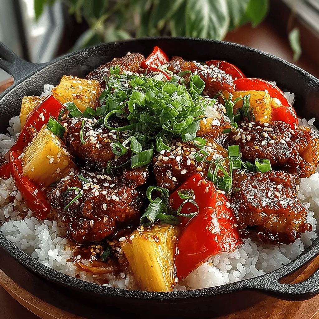 When it comes to weeknight dinners that pack a punch of flavor and are quick to prepare, few dishes can compete with a Sticky Pineapple Teriyaki Chicken Skillet. This delightful recipe marries the sweetness of tropical pineapple with the umami richness of teriyaki sauce, creating a dish that is both satisfying and vibrant. Perfect for busy families or anyone looking to add a touch of the exotic to their dinner table, this meal is not only delicious but also visually appealing, making it a great option for entertaining or a cozy family night in.