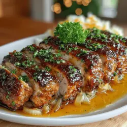 To elevate your dish even further, consider garnishing your slow cooker maple glazed turkey breast with fresh herbs. Optional cilantro or parsley not only adds a pop of color but also introduces a layer of freshness that complements the rich flavors of the turkey and glaze.