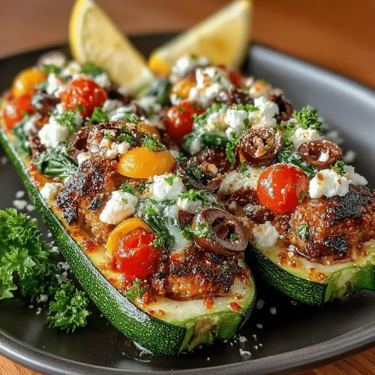 Mediterranean cuisine is celebrated not only for its vibrant flavors but also for its health benefits, making it a popular choice among food enthusiasts and health-conscious eaters alike. With an emphasis on fresh vegetables, lean proteins, whole grains, and healthy fats, Mediterranean dishes can be both satisfying and nutritious. One such dish that encapsulates these elements is the Mediterranean Chicken Zucchini Boats. This innovative recipe transforms simple zucchini into a delicious vessel filled with a savory mix of ingredients, offering a wholesome meal option for families and individuals looking to incorporate more vegetables into their diets.