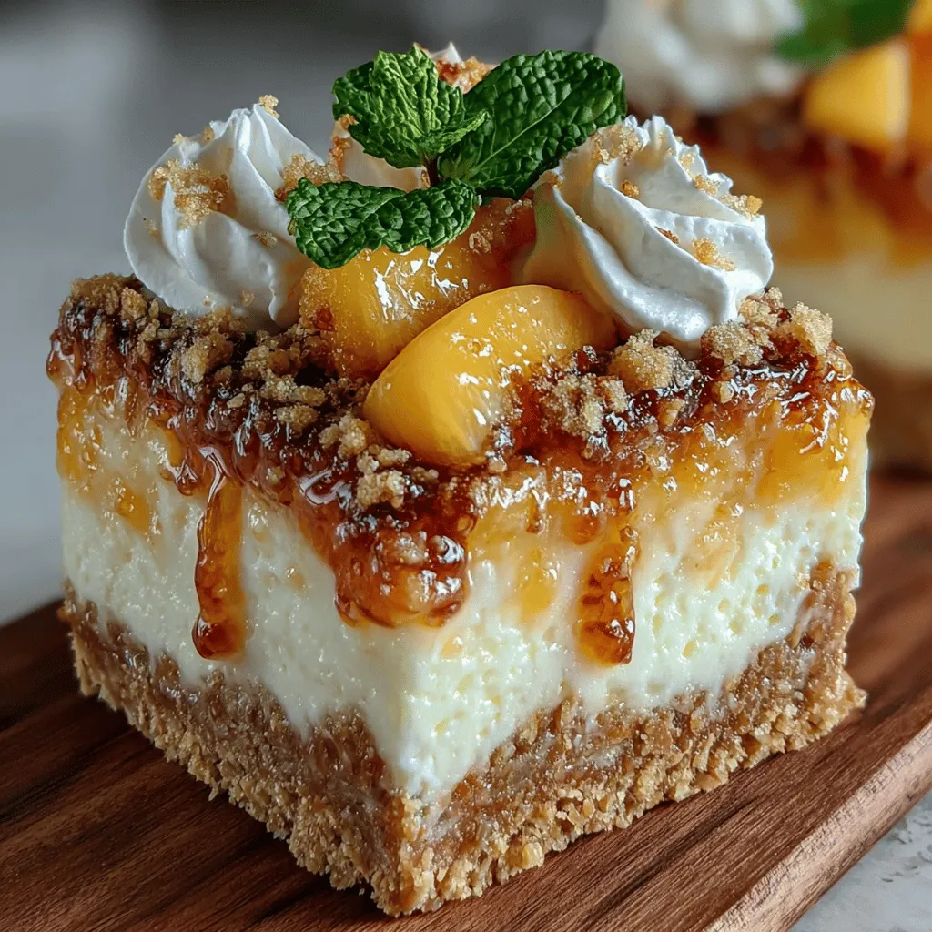 As summer approaches, the desire for cool, refreshing desserts becomes all the more prevalent. One dessert that perfectly embodies the essence of the season is the Frozen Peach Cheesecake Bliss Bars. These bars are not only visually appealing but also offer a delightful combination of creamy cheesecake and sweet, juicy peaches. The contrast between the rich filling and the fruity layer creates an experience that tantalizes the taste buds and provides a refreshing escape from the heat.