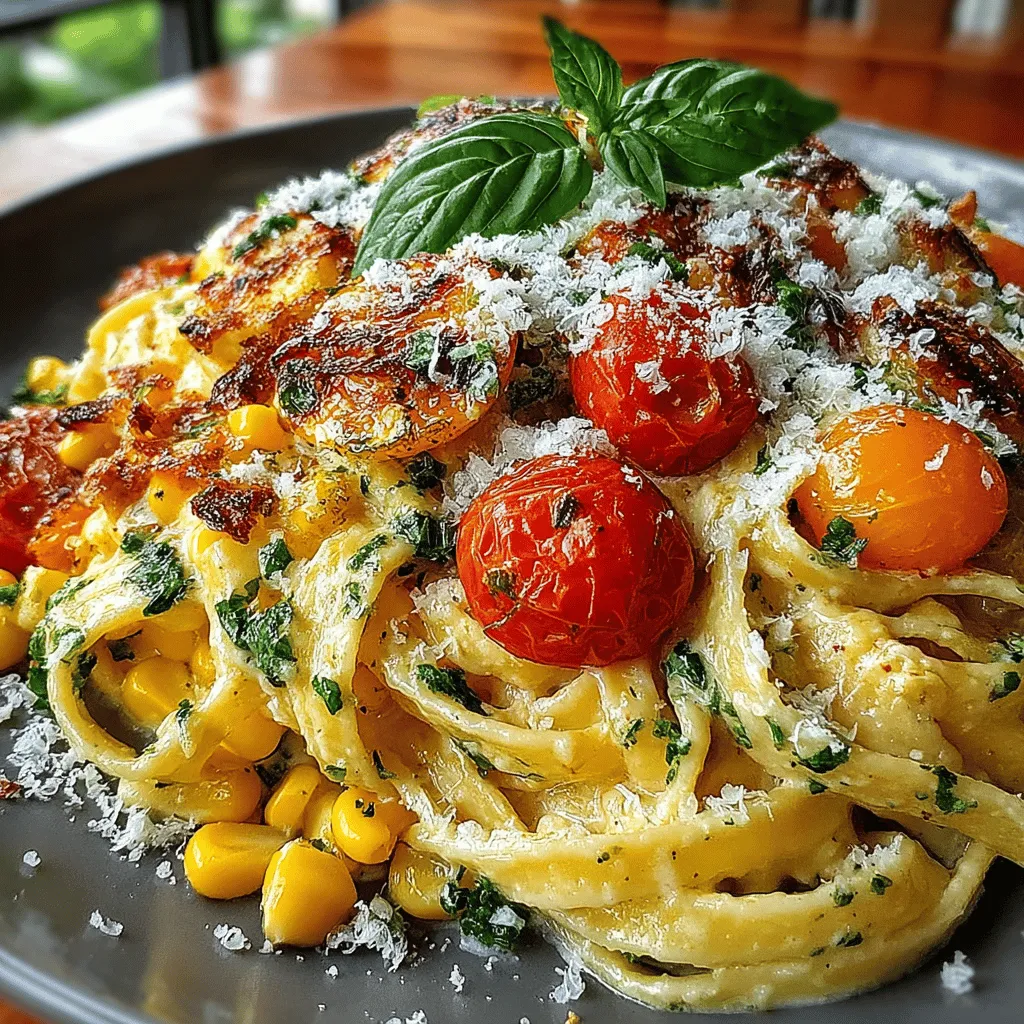 If you're searching for a quick yet exquisite dish that embodies the essence of summer flavors, look no further than Creamy Corn & Pesto Pasta. This delightful recipe brings together the natural sweetness of fresh corn and the aromatic richness of basil pesto, creating a harmonious blend that is sure to please your palate. With its creamy texture and vibrant colors, this dish is perfect for a weeknight dinner or as a show-stopping centerpiece for special occasions.