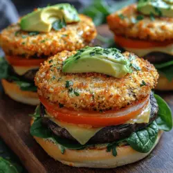 Golden Parmesan Crusted Mushroom Burgers Recipe