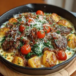Sizzling Skillet Sausage & Spinach Gnocchi Recipe