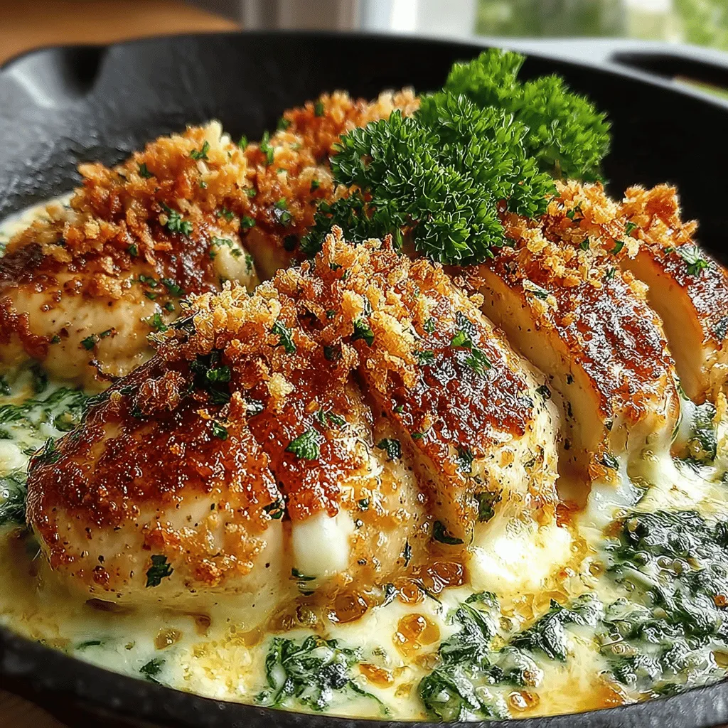 The ingredient list for this Creamy Parmesan Spinach Chicken Bake is straightforward, with most items likely already in your pantry. Here’s what you’ll need to create this wonderful dish: