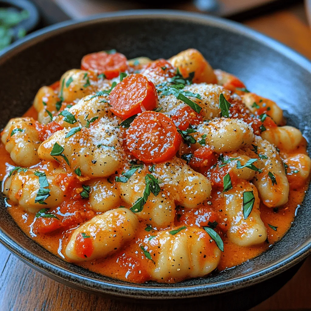 To make this delightful Creamy Tomato Basil Gnocchi, you’ll need a handful of simple yet flavorful ingredients. Each component plays a crucial role in crafting a dish that is not only delicious but also visually appealing. Here’s what you’ll need: