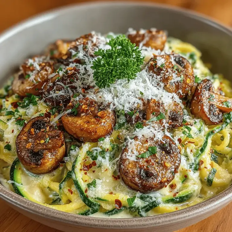 To create the perfect zoodles (zucchini noodles), you’ll need a good spiralizer. This handy kitchen tool transforms fresh zucchini into long, noodle-like strands that serve as a healthy alternative to traditional pasta. Choose firm, medium-sized zucchinis for the best results.
