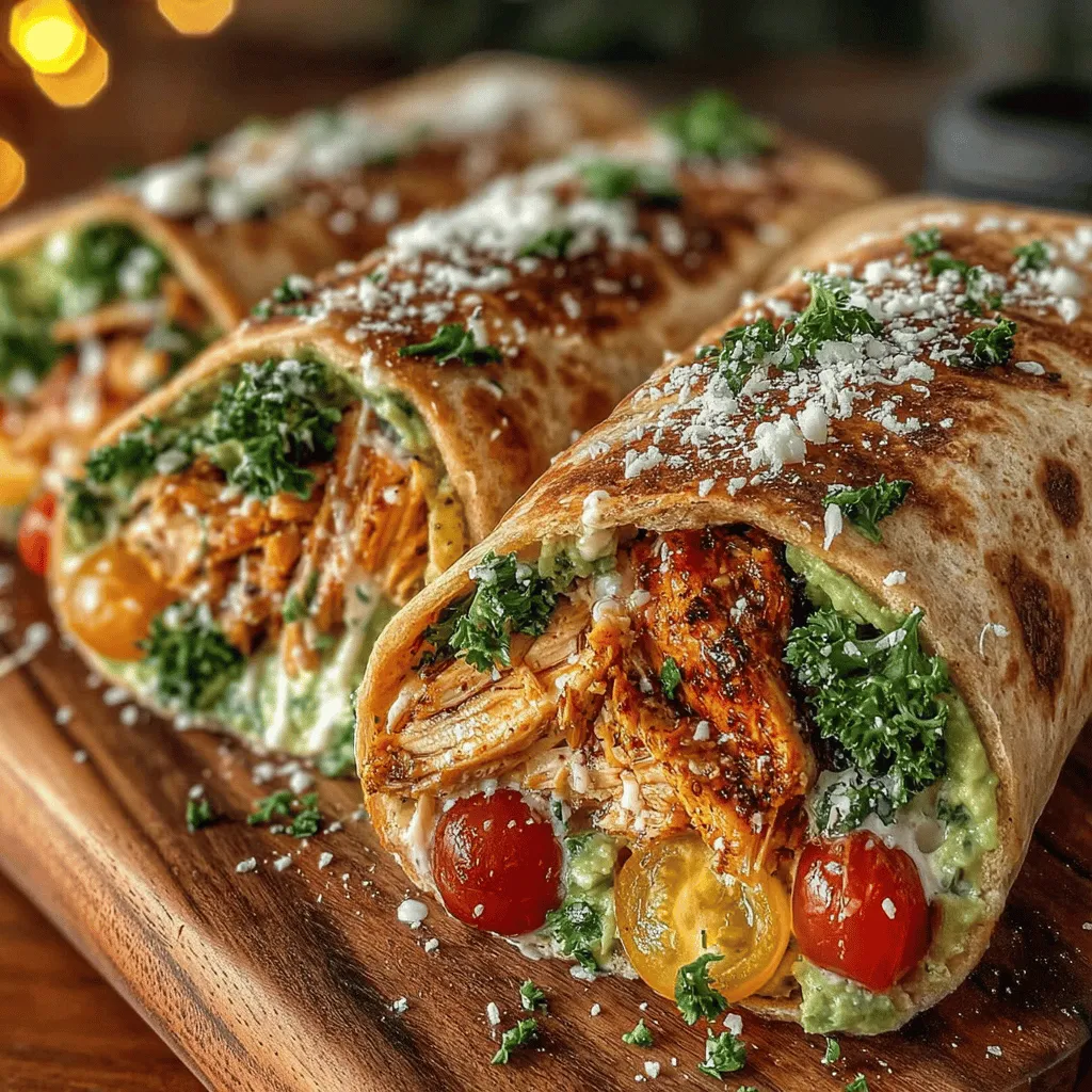 In the ever-evolving landscape of healthy eating, the Avocado Chicken Caesar Pita Wraps stand out as a delightful fusion of nutrition and flavor. This recipe is not only a treat for the taste buds but also a well-rounded meal that can be enjoyed for lunch, dinner, or even as a quick snack. With an increasing number of individuals leaning towards healthier choices, wraps have surged in popularity, offering a convenient way to pack wholesome ingredients into a portable format. This particular recipe marries the creamy texture of avocado with the savory essence of Caesar dressing, creating a delectable choice for anyone looking to maintain a health-conscious lifestyle without sacrificing taste.