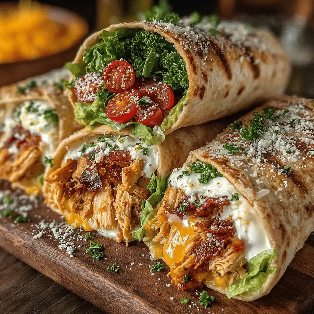 In the ever-evolving landscape of healthy eating, the Avocado Chicken Caesar Pita Wraps stand out as a delightful fusion of nutrition and flavor. This recipe is not only a treat for the taste buds but also a well-rounded meal that can be enjoyed for lunch, dinner, or even as a quick snack. With an increasing number of individuals leaning towards healthier choices, wraps have surged in popularity, offering a convenient way to pack wholesome ingredients into a portable format. This particular recipe marries the creamy texture of avocado with the savory essence of Caesar dressing, creating a delectable choice for anyone looking to maintain a health-conscious lifestyle without sacrificing taste.