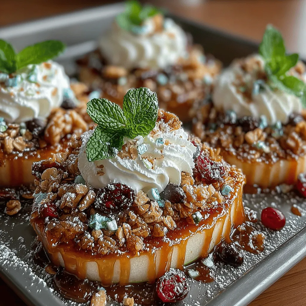 If you're looking for a warm, comforting dessert that captivates both the eye and the palate, Caramelized Baked Apple Nachos are the perfect choice. This delightful dish combines the sweetness of baked apples with the richness of caramel and the satisfying crunch of granola, making it a versatile crowd-pleaser. Whether you're hosting a family gathering, having a cozy night in, or celebrating a special occasion, this recipe is bound to impress.