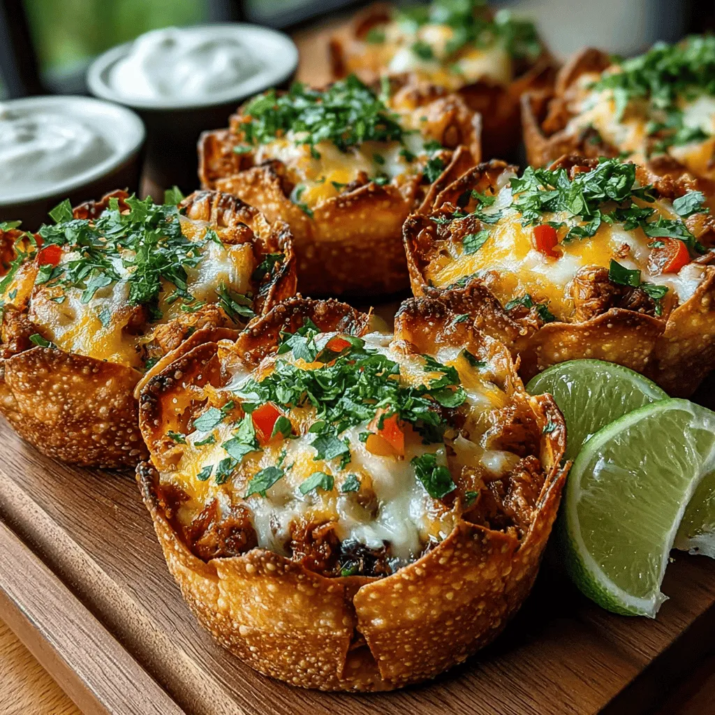 Mini Chicken Fajita Wonton Cups are a delightful and easy-to-make appetizer that brings the vibrant flavors of Mexican cuisine to your table in a fun, bite-sized format. These delectable treats combine the classic taste of chicken fajitas with the crispy texture of wonton wrappers, creating an irresistible option for any occasion. Whether you're hosting a party, planning a family gathering, or simply enjoying a casual dinner at home, these wonton cups are sure to impress your guests and satisfy your cravings.