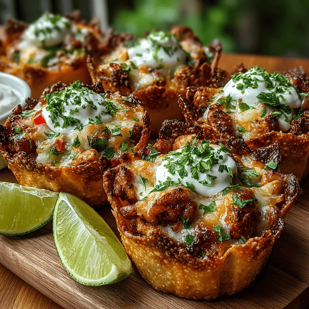 Mini Chicken Fajita Wonton Cups: A Flavorful Delight