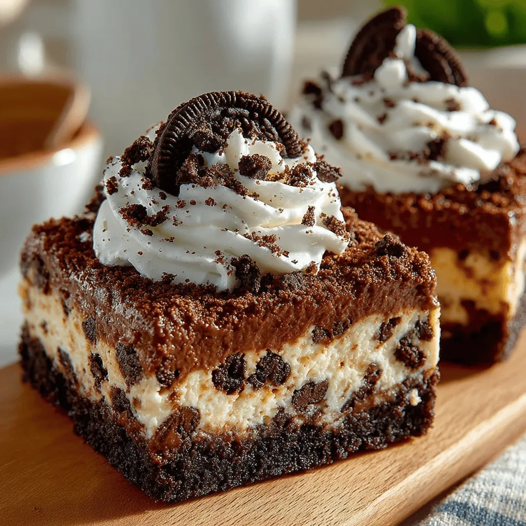 If you’re in search of a dessert that satisfies your chocolate cravings while offering a delightful coffee kick, look no further than No-Bake Oreo Mocha Cheesecake Bars. This indulgent treat combines the rich flavors of Oreo cookies, creamy cheesecake, and the bold essence of mocha, creating a dessert that is as visually appealing as it is delicious. The best part? There’s no need for an oven! You can whip up these bars in no time, making them an excellent choice for gatherings, parties, or simply a casual indulgence at home.