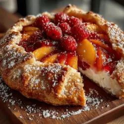 When it comes to summer desserts, few options are as charming and versatile as a galette. This rustic French pastry, characterized by its freeform shape, offers a delightful canvas for showcasing seasonal fruits. The Peach Raspberry Summer Galette is particularly appealing, combining the juicy sweetness of ripe peaches with the tartness of fresh raspberries. This combination not only tantalizes the taste buds but also creates a vibrant visual display that embodies the essence of summer.