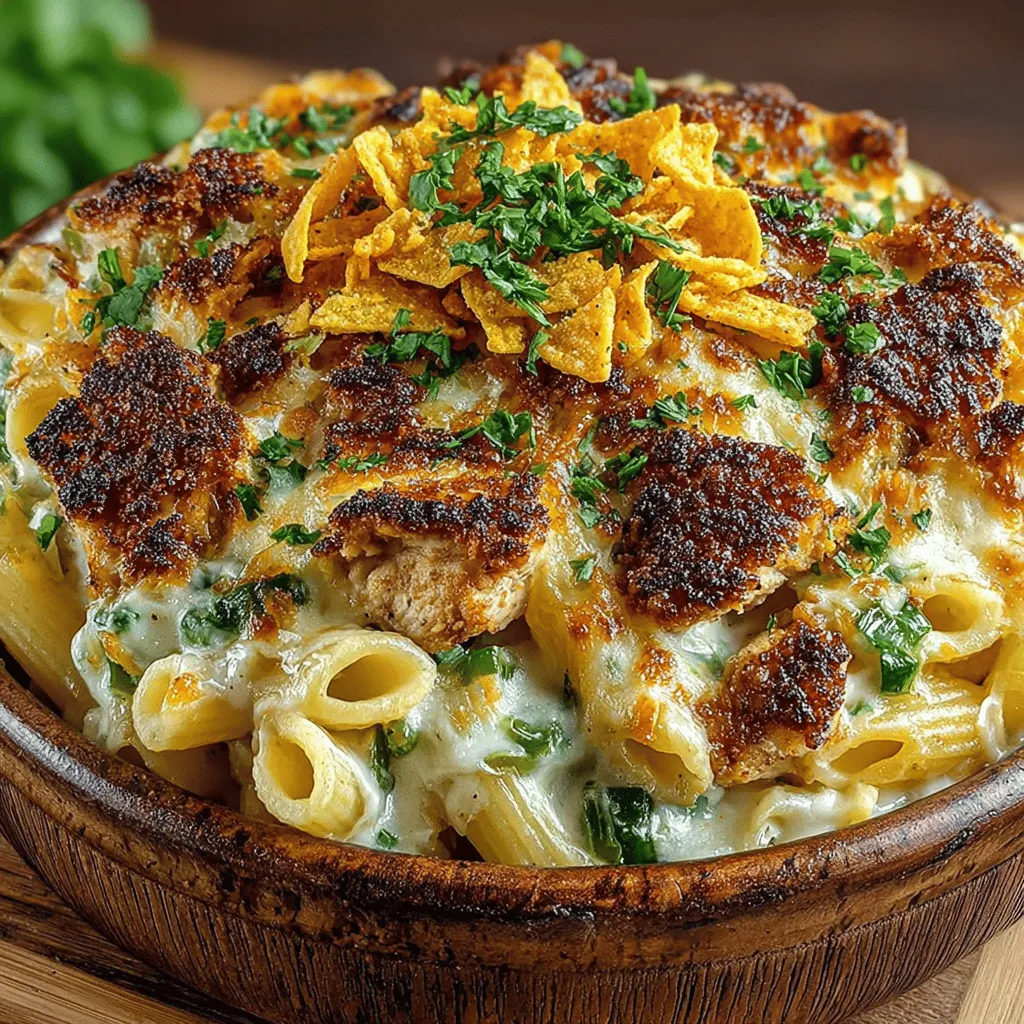 When it comes to comfort food that delights the senses, few dishes can rival the Spicy & Savory Green Chili Chicken Pasta Bake. This delightful recipe masterfully combines the robust flavors of spicy green chilies with tender chicken, all enveloped in a creamy, cheesy sauce. It's a dish that not only warms the soul but also satisfies the palate, making it a favorite for family dinners and gatherings alike.