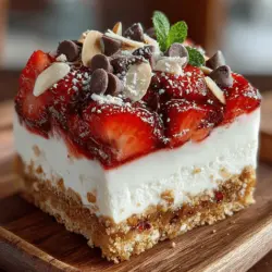 Welcome to the delightful realm of no-bake desserts, where simplicity meets flavor in the most satisfying way. Today, we’re diving into a refreshing treat that beautifully marries the sweetness of fresh strawberries with the creaminess of yogurt: Strawberry Bliss No-Bake Yogurt Crunch Bars. This recipe is not just a feast for the taste buds; it embodies a celebration of health-conscious eating without sacrificing indulgence.