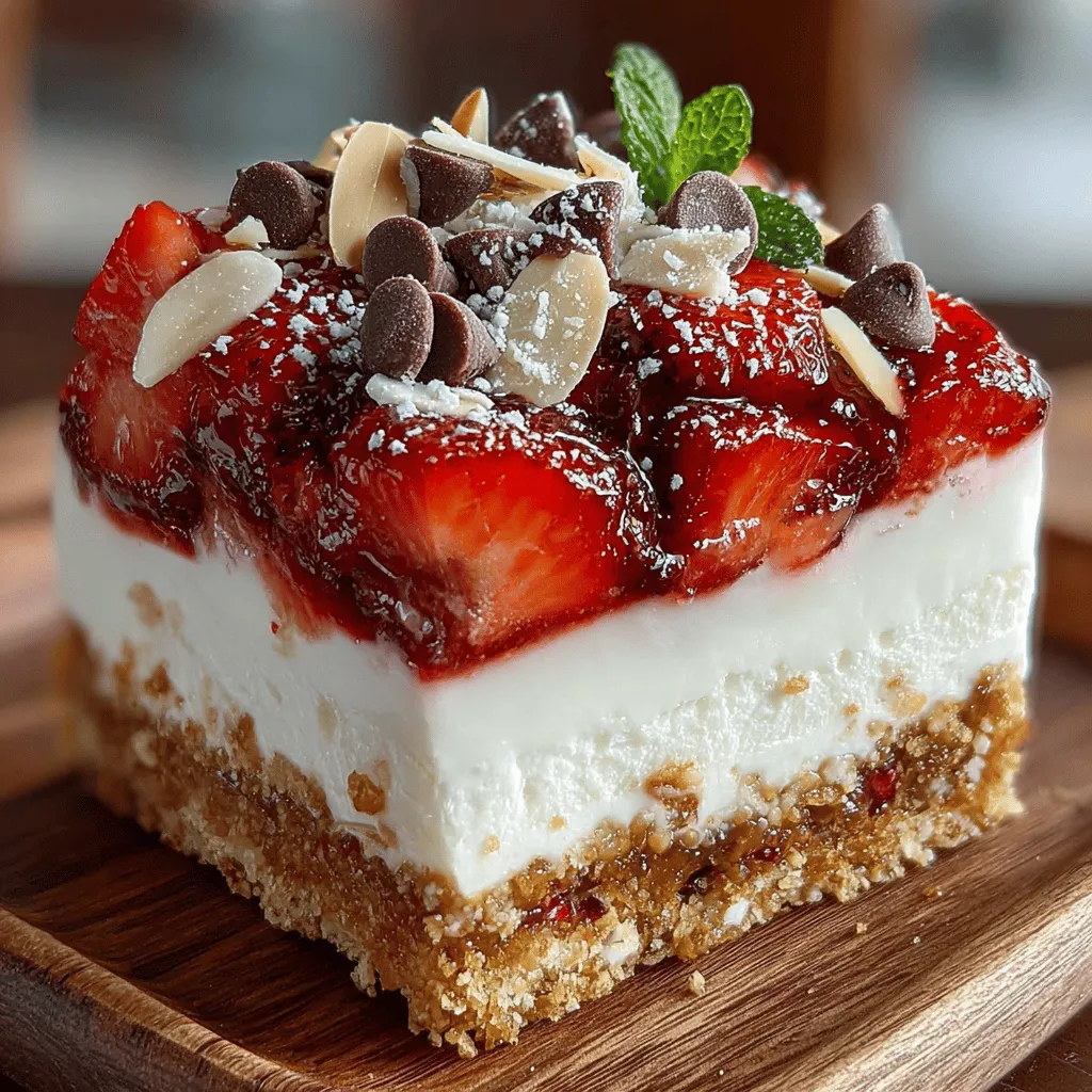 Welcome to the delightful realm of no-bake desserts, where simplicity meets flavor in the most satisfying way. Today, we’re diving into a refreshing treat that beautifully marries the sweetness of fresh strawberries with the creaminess of yogurt: Strawberry Bliss No-Bake Yogurt Crunch Bars. This recipe is not just a feast for the taste buds; it embodies a celebration of health-conscious eating without sacrificing indulgence.