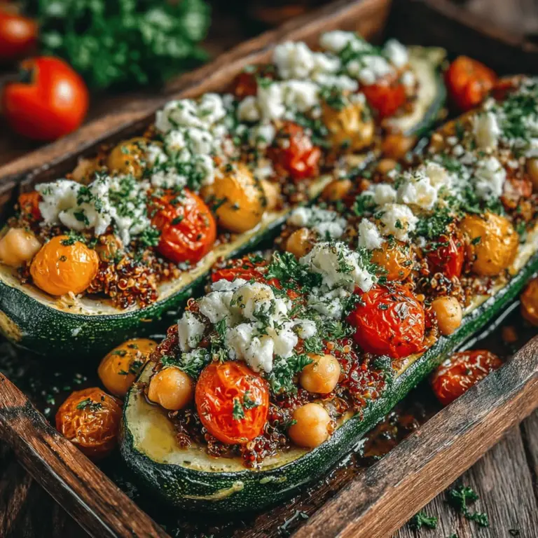 If you’re on the hunt for a dish that combines vibrant Mediterranean flavors with a healthy twist, look no further than Zesty Mediterranean Stuffed Zucchini Boats. This delightful recipe is not only visually appealing but also packed with nutrients, making it an excellent choice for a light lunch or dinner. The concept of stuffing vegetables is nothing new, but the Mediterranean flair elevates these zucchini boats to a whole new level. With the right balance of textures and flavors, each bite is a burst of freshness, making it a dish that everyone in your family will love.