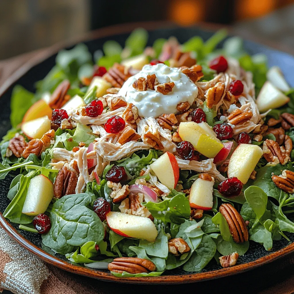 As the leaves turn vibrant shades of red, orange, and gold, and the air takes on a crispness that signals the arrival of autumn, our culinary inclinations shift towards dishes that embody the season's bounty. One such dish that captures the essence of fall is the Autumn Bliss Harvest Chicken Salad. This delightful recipe marries the heartiness of tender chicken with the sweet, juicy notes of apples and cranberries, creating a salad that is not only visually appealing but also packed with nutrients. It serves as the perfect option for a quick lunch, a light dinner, or a side dish for gatherings, making it versatile enough to complement any meal.