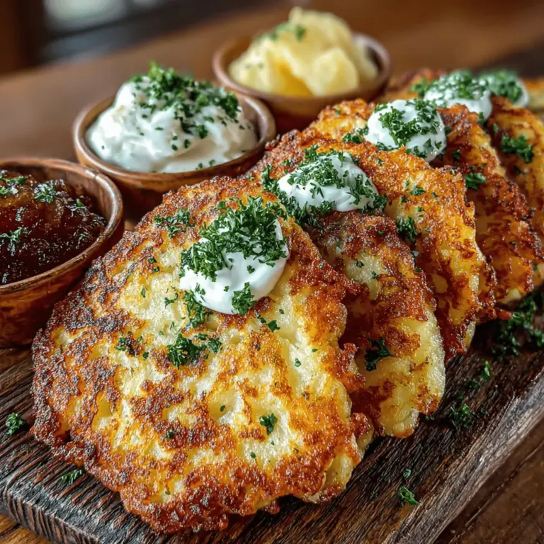 Potato pancakes, with their irresistible crispy texture and comforting flavor, have long been cherished by food lovers around the globe. Whether served as a snack, side dish, or breakfast item, these golden delights offer a satisfying experience that appeals to all ages. The simplicity of the recipe, combined with the use of fresh ingredients, makes it a staple in many kitchens. Golden crispy potato pancakes are not just a dish; they are a celebration of flavors that evoke warmth and nostalgia.