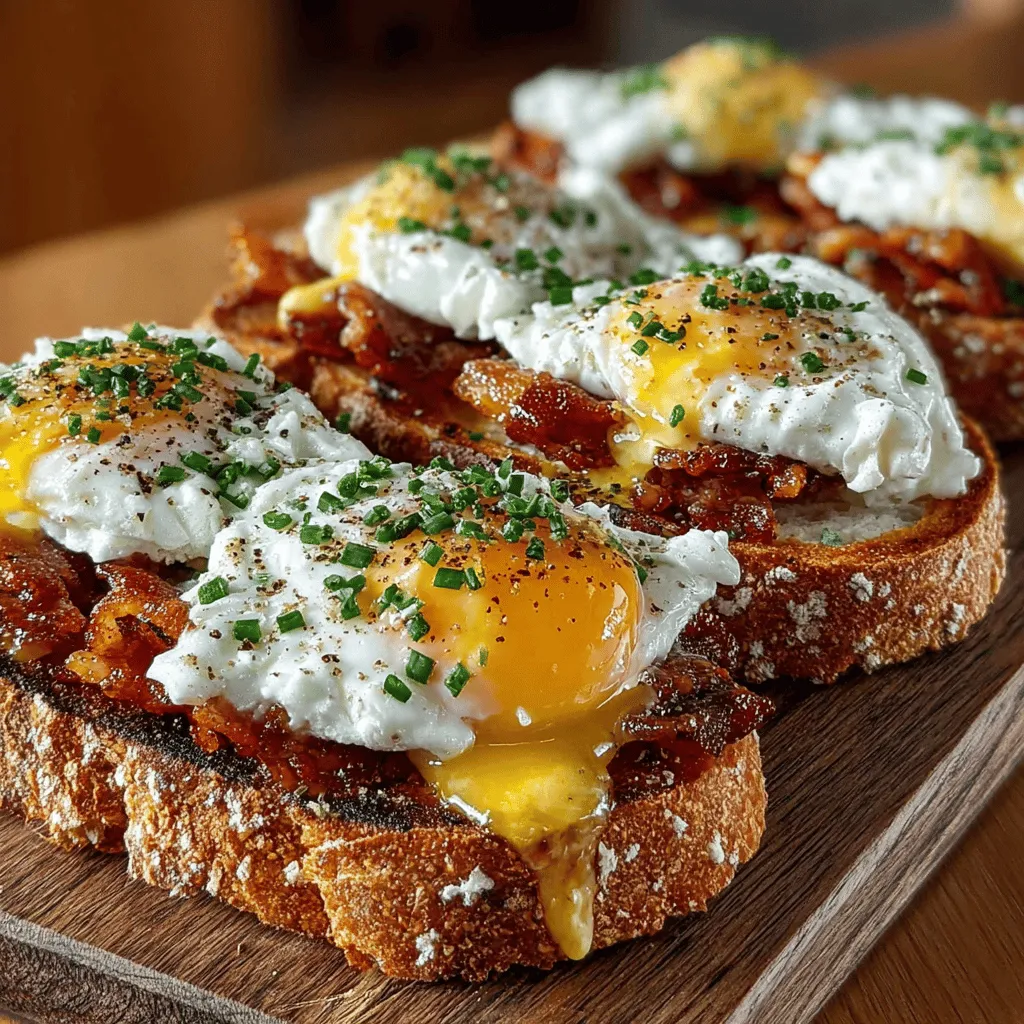 <strong>Introduction</strong>” /></p>
</p>
<p>Eggs Benedict is a classic brunch dish that combines perfectly poached eggs, savory Canadian bacon, and a rich hollandaise sauce, all layered on a toasted English muffin. This delightful meal not only pleases the palate but also offers a touch of elegance that makes it perfect for special occasions. In this section, we’ll delve into essential tips for creating a creamy hollandaise sauce, cooking Canadian bacon, poaching eggs, and assembling the dish for a stunning presentation.</p>
</p>
<h2>Tips for Achieving a Creamy Texture and Proper Seasoning</h2>
</p>
<p>Creating a luscious hollandaise sauce is all about technique and timing. Here are some tips to ensure your sauce has the perfect creamy texture and flavor balance:</p>
</p>
<p>– <strong>Use Fresh Ingredients</strong>: Always use fresh eggs and high-quality butter. The freshness of the eggs contributes to the sauce’s richness and helps create a silkier texture.</p>
</p>
<p>– <strong>Temperature Control</strong>: Ensure that your egg yolks are at room temperature before whisking. This helps them emulsify better with the melted butter. If you’re in a hurry, place the eggs in warm water for a few minutes to bring them up to temperature.</p>
</p>
<p>– <strong>Gradual Butter Addition</strong>: When incorporating the melted butter into the egg yolks, add it slowly while whisking constantly. This gradual process allows for proper emulsification, preventing the sauce from breaking.</p>
</p>
<p>– <strong>Seasoning</strong>: Don’t forget to season your hollandaise with salt, white pepper, and a squeeze of lemon juice. The acidity of the lemon juice brightens the sauce and balances the fat from the butter.</p>
</p>
<p>– <strong>Consistency Check</strong>: To check if your hollandaise is ready, dip a spoon into the sauce; it should coat the back of the spoon and leave a clear trail when you run your finger through it.</p>
</p>
<h2>Cooking the Canadian Bacon</h2>
</p>
<p>Canadian bacon is a lean cut that can elevate your Eggs Benedict with its tender texture and smoky flavor. Here are the recommended cooking techniques:</p>
</p>
<p>– <strong>Pan-Frying</strong>: Heat a skillet over medium heat and add a small amount of oil or butter. Once hot, add the Canadian bacon slices in a single layer. Cook for about 2-3 minutes on each side until they are golden brown and heated through. This method enhances the flavor and gives a nice crispy edge to the bacon.</p>
</p>
<p>– <strong>Grilling</strong>: For an added depth of flavor, consider grilling the Canadian bacon. Preheat your grill and cook the slices for 1-2 minutes on each side until they become caramelized. The grill marks add visual appeal while enhancing the overall flavor profile.</p>
</p>
<p>– <strong>Broiling</strong>: If you prefer a hands-off approach, broiling is an excellent option. Place the Canadian bacon on a broiler pan and broil for 3-4 minutes on each side, watching closely to avoid burning. This technique gives a slightly charred flavor that pairs well with the richness of the hollandaise.</p>
</p>
<h2>Toasting the English Muffins</h2>
</p>
<p>Toasting the English muffins is a crucial step that adds both crunch and flavor to your dish. Here’s how to do it effectively:</p>
</p>
<p>– <strong>Preparation</strong>: Split the English muffins in half using a fork to create a rough surface area, which enhances the toasting process.</p>
</p>
<p>– <strong>Toasting Method</strong>: You can toast the muffins in a toaster, under a broiler, or in a hot skillet. For the skillet method, add a small amount of butter to the pan and place the muffin halves cut side down. Toast until they are golden brown and crispy, about 2-3 minutes.</p>
</p>
<p>– <strong>Importance of Toasting</strong>: A well-toasted English muffin provides a firm base that holds up to the weight of the toppings and sauce. It also adds an essential texture contrast to the tender poached eggs and creamy hollandaise.</p>
</p>
<h2>Poaching the Eggs</h2>
</p>
<p>Perfectly poached eggs are the star of Eggs Benedict. Follow these step-by-step instructions to achieve the ideal consistency:</p>
</p>
<p>1. <strong>Prepare the Water</strong>: Fill a wide saucepan with water, about 2-3 inches deep. Add a splash of vinegar (this helps coagulate the egg whites) and bring it to a gentle simmer. Avoid boiling, as this can cause the eggs to break apart.</p>
</p>
<p>2. <strong>Crack the Eggs</strong>: Crack each egg into a small bowl or ramekin. This makes it easier to slide them into the water without breaking the yolk.</p>
</p>
<p>3. <strong>Create a Whirlpool</strong>: Stir the simmering water with a spoon to create a gentle whirlpool. This motion helps the egg whites wrap around the yolk, leading to a more cohesive poached egg.</p>
</p>
<p>4. <strong>Slide the Eggs In</strong>: Gently slide the eggs from the bowl into the center of the whirlpool, one at a time. Poach the eggs for about 3-4 minutes for a runny yolk or 5-6 minutes for a firmer yolk.</p>
</p>
<p>5. <strong>Remove and Drain</strong>: Use a slotted spoon to carefully lift the eggs out of the water. Place them on a paper towel to drain any excess water.</p>
</p>
<h3>Tips on Handling Eggs</h3>
</p>
<p>– <strong>Freshness is Key</strong>: The fresher the eggs, the better they will hold their shape when poached.</p>
</p>
<p>– <strong>No Overcrowding</strong>: If you’re poaching multiple eggs, ensure there’s enough space between them in the water to prevent them from sticking together.</p>
</p>
<p>– <strong>Keep Warm</strong>: If you’re poaching eggs ahead of time, place them in a bowl of lukewarm water until you’re ready to serve. This keeps them warm without overcooking.</p>
</p>
<h2>Assembling the Dish</h2>
</p>
<p>Now that all your components are ready, it’s time to assemble your Eggs Benedict for the perfect presentation:</p>
</p>
<p>1. <strong>Layering</strong>: Start with a toasted English muffin half as the base. Place a slice of cooked Canadian bacon on top, followed by the perfectly poached egg.</p>
</p>
<p>2. <strong>Hollandaise Sauce</strong>: Generously drizzle the hollandaise sauce over the egg, ensuring it cascades down the sides for a beautiful finish.</p>
</p>
<p>3. <strong>Garnishing</strong>: For an extra touch, sprinkle with fresh chives, parsley, or paprika to add color and flavor. The visual appeal is essential, so take your time to arrange each component neatly.</p>
</p>
<p>4. <strong>Serve Immediately</strong>: Eggs Benedict is best enjoyed fresh. Serve it while the eggs are still warm and the sauce is creamy for the ultimate breakfast experience.</p>
</p>
<h2>Serving Suggestions for Classic Eggs Benedict</h2>
</p>
<p>Eggs Benedict is a versatile dish that can be served in various settings. Here are some ideal occasions and pairings to enhance your dining experience:</p>
</p>
<p>– <strong>Occasions</strong>: This dish is perfect for brunches, special celebrations, or even a sophisticated breakfast in bed. Its elegance makes it suitable for holidays, anniversaries, or any gathering where you want to impress your guests.</p>
</p>
<p>– <strong>Beverage Pairings</strong>: Complement your Eggs Benedict with classic brunch beverages such as mimosas, bloody marys, or a rich cup of coffee. The acidity of the drinks balances the richness of the dish, creating a harmonious meal.</p>
</p>
<p>– <strong>Side Dishes</strong>: Consider serving with a light side salad, fresh fruit, or roasted potatoes for a complete meal. These sides add a refreshing contrast to the richness of the eggs and sauce.</p>
</p>
<h2>Nutritional Information</h2>
</p>
<p>Understanding the nutritional profile of your meal can help you enjoy it responsibly. Here’s a breakdown of the classic Eggs Benedict per serving:</p>
</p>
<p>– <strong>Calories</strong>: Approximately 500-600 calories, depending on the specific ingredients and portion sizes.</p>
</p>
<p>– <strong>Protein</strong>: Each serving provides about 25 grams of protein, mainly from the eggs and Canadian bacon, contributing to muscle repair and growth.</p>
</p>
<p>– <strong>Fats</strong>: The dish contains around 35 grams of fat, primarily from the hollandaise sauce and bacon. While these are healthy fats, moderation is key.</p>
</p>
<p>– <strong>Carbohydrates</strong>: With about 30 grams of carbohydrates from the English muffin, this dish offers a balance of energy-boosting carbs without overwhelming your diet.</p>
</p>
<p>Eggs Benedict provides a satisfying combination of macronutrients, making it a filling and delightful meal option.</p>
</p>
<h2>Conclusion</h2>
</p>
<p>Making Classic Eggs Benedict at home is a rewarding culinary experience that brings joy to both the cook and the diners. With its rich flavors and elegant presentation, this dish holds a cherished place in brunch traditions around the world. The process of perfecting the hollandaise, poaching the eggs, and layering the components teaches valuable cooking techniques while offering the satisfaction of creating something special from scratch.</p>
</p>
<p>Indulging in Eggs Benedict allows you to savor a moment of culinary delight, whether it’s a leisurely Sunday brunch or a festive gathering with friends and family. So gather your ingredients, embrace the steps, and enjoy the process—there’s nothing quite like the joy of sharing a homemade plate of Eggs Benedict with loved ones.</p>
</div>