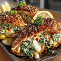 Cheesy Spinach Stuffed Chicken Breasts: A Flavorful Delight