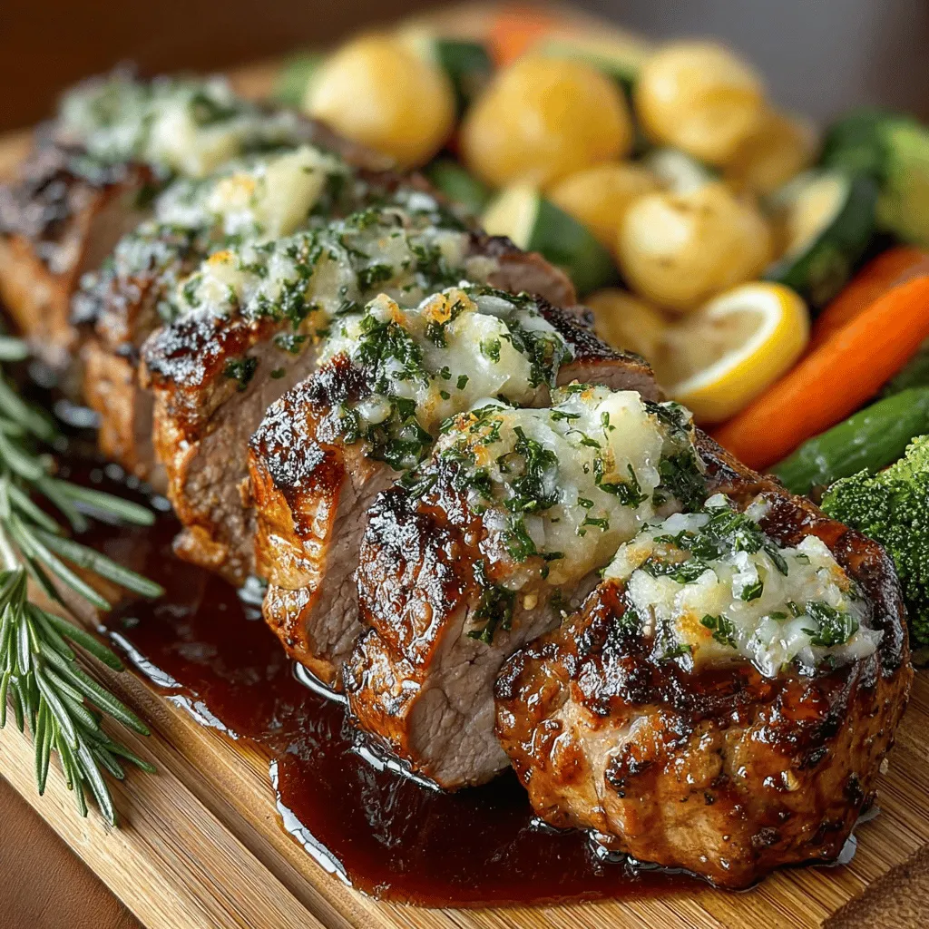 Pork tenderloin is one of the most versatile and lean protein options available, making it a favorite among home cooks and chefs alike. This cut of meat is not only tender but also absorbs flavors beautifully, allowing for a variety of culinary interpretations. In our recipe for Savory Garlic Herb Roasted Pork Tenderloin, we elevate this already delightful dish with a harmonious blend of garlic, fresh herbs, and a hint of citrus. As the pork roasts in the oven, these ingredients meld together, creating an aromatic experience that tantalizes the senses and makes for a perfect centerpiece for any meal.